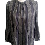 Rails  Elouise Segrada Stripe Button Down Blouse Black White Size Small NWT Photo 0