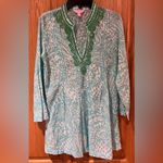 Lilly Pulitzer  Sarasota Beaded Tunic Top in Shorely‎ Blue & Sea Cups Size XS Photo 1