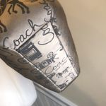 Coach Vintage Horse & Carriage Tan Satin Shoulder Bag Black Leather Straps Photo 12