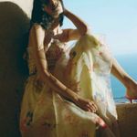 Doen Aurelie Strapless Smocked Ruffle Maxi Dress Sweet Gardenia Medium Photo 9