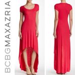 BCBGMAXAZRIA  DONESA SCOOP NECK MAXI HIGH LOW DRESS PINK SIZE S NEW Photo 1