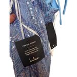 Lulus Flawless Glow Periwinkle Iridescent Sequin Lace-Up Maxi Dress Sz. S Photo 6