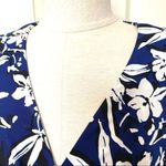 CHAPS short sleeved blue floral long dress Photo 7
