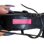 Betsey Johnson Y2K VTG. BETSEY JOHNSON CLEAR HEEL BLACK STRAPPY HEELS SIZE 8 Photo 5