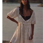Anthropologie Pilcro white puff sleeve eyelet romper Photo 13