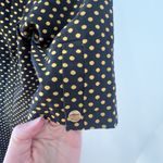 Ted Baker Size 0 XS Nelli Jacquard Skater Gold Black Polka Dot Dress Photo 5
