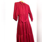 Nanette Lepore NWT Nanette Blake Shadow Stripe Shirtdress Red Riding Hood Sz 10 Photo 3