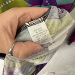 Salaam Dress Small Teal Purple Green Abstract Print 3/4 Sleeve Casual Boho Artsy Photo 3