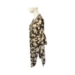 Max Brown Cream Floral Tunic Dress Size M/L Boho India Made Kurta Style Black Size M Photo 5
