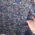 J Jill Short Sleeve Midi Shirt Dress Women Size M Navy Floral Casual Stretch Blue Size M Photo 2