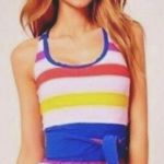 Marc Jacobs  Women's Tankini Racerback Striped Size Large Swim Top Photo 9