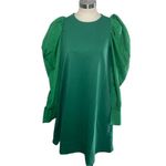 AREA‎ STARS Green Puff Sleeve Crew Neck Mini Dress Size S Photo 3