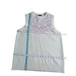 ATM Anthony Thomas melillo fair isle wool vest Small Pink Photo 6