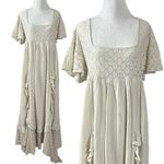 Free People Ethereal Bohemian Bring The Romance Midi Maxi Dress Neutral Medium Photo 5