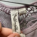 Others Follow Purple Scoop Neck Lace Crochet Accent Split Back Blouse size M Photo 1