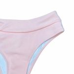 SheIn  Pink Ribbed High Waisted Bikini Swim Bottoms Women's Size Small Photo 2