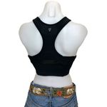 Betsey Johnson Black Sports Bra XS Longline Sparkle Glitter Low Impact NEW Photo 2