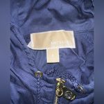 Michael Kors Blue & Gold Hooded Women’s Zip Up Rain Jacket Windbreaker Photo 2