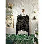 Anthropologie  Kasia Knit Hooded Zebra Print Sweater - Size - Medium Photo 1
