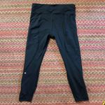Lululemon BLACK MESH ZIP POCKET ATHLETIC CROP LEGGINGS RUN Photo 5