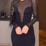 ZARA Black Sexy Bodycon Mesh Maxi Dress Photo 4