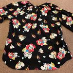 Yumi Kim Women’s Black Floral 3/4 Button Blouse Photo 5