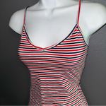 American Apparel Women’s  Red White and Blue V-Neck Maxi Dress size Large Photo 1