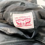 Levi's Faux Leather Moto Biker Belted Jacket Black Small Photo 2