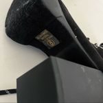 Soda  Black Lace Boots Vegan Suede Zipper White Stitching Womens Size 8 Photo 2