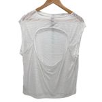 Varley White Zebra Burnout Sheer Open Back Top Womens Size S Athleisure Yoga Photo 1