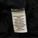 Surf Gypsy Womens Size M Black Crochet Knit Tie Waist V Neck Coastal Rayon Dress Photo 6