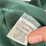 Showpo Forest Green Slip Mini Dress Womens 4 Satin Bridesmaid Faux Wrap Strappy Photo 6