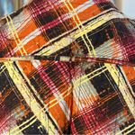 Reversible Autumn Fall Foliage Colors Button Front Quilted Jacket Size XL Brown Photo 12