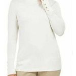 JM Collection  Women’s turtleneck ribbed sweater in eggshell size Large Photo 0