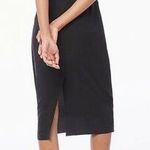 frame denim NEW Frame Twisted-Front Black Shantung Midi Dress Women's Size Small Photo 1