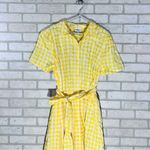 Lisa Marie Fernandez x Target NWT Yellow Gingham Midi Shirt Dress Size 1X Photo 5