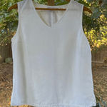 Hot Cotton Women's White 100% Linen Sleeveless Top Size M Size M Photo 0