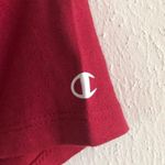 Champion Tee Dark Red Women’s Favorite V Neck Sz S EUC Trendy Sporty Top Photo 4