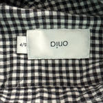 ONIA  Kaylee Button Front Shirt Dress Small Black White Gingham Plaid Mini Casual Photo 12