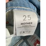 MOTHER Denim Jeans Women Light Wash Star Embellished Straight Leg Blue Size 25 Photo 6