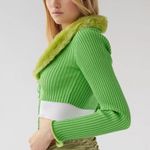 Urban Outfitters Izzy Faux Fur Cropped Cardigan NWT Size S Photo 3