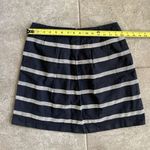 Loft Striped Mini Skirt Sz 6 Pockets Navy Blue Nautical Preppy Photo 3