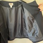 Talbots Sz 14 Black Crop Short Stretch Blazer Jacket 3 Button Swing Coat Lined Photo 2