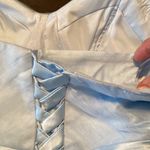 Women’s Tea Length Blue Prom Party Dress Corset Back Sweetheart Neckline Size 14 Photo 10