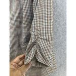 Jules & Leopold  Womens Blazer Brown Check One Button 3/4 sleeve Medium Photo 3