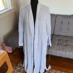 Eberjay NWT Eberjey "Nautico" blue and white striped robe size Medium Photo 2