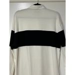 Cynthia Rowley Rugby Striped Cotton Knit Shirt Dress White Black Size Large EUC Photo 10