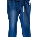 Nicole Miller Nolita Boyfriend Jeans with Tie High Rise Stretch Blue 16W NWT Photo 0