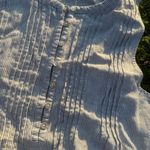 Faherty Womens Dress Size XXL Isha 100% Linen Blue/White Stripe Pintucks Pockets White Photo 5