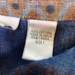 Chico's  1 Denim Jean Jacket Womens M Collar Long Slv Cotton Western Aztec Tribal Photo 10